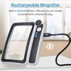 Handheld Magnifier 4X Magnifying Glass for Reading Full Book Page