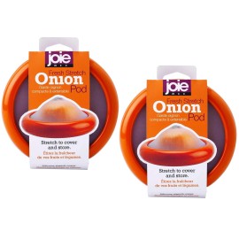 Joie Onion Stretch Pod 2 Count Food Storage Container for Freshness and Easy Trans...