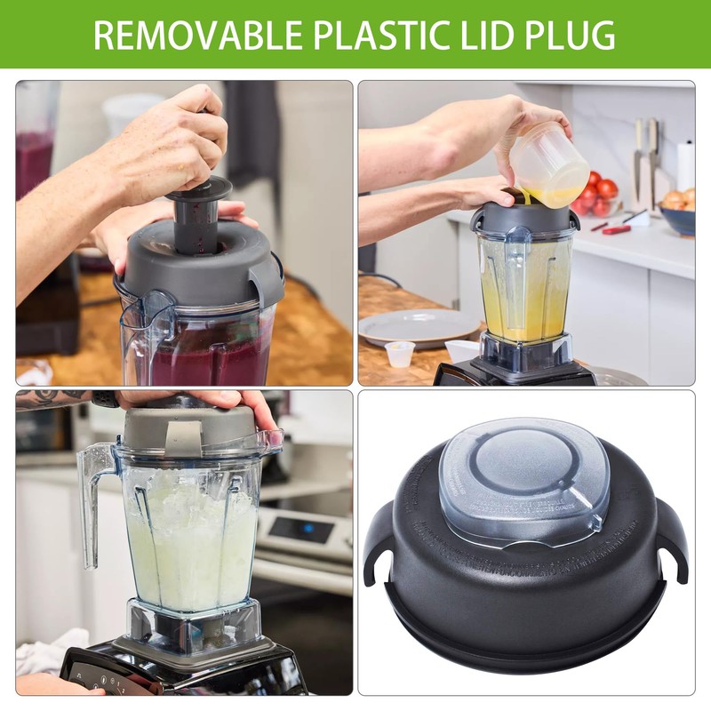 2-Pack Lid Plug Replacement for Vitamix 64oz High Profile Container