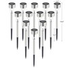 GIGALUMI Solar Pathway Lights, Stainless Steel IP44 Waterproof Auto On/Off