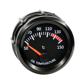 ESUPPORT Universal Car 52mm Pointer Oil Temp Temperautre Gauge Meter Kit Celsius White LED Light Pointer Indicator Dail Display Electronic