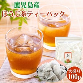 Hojicha Tea Pack, Made in Kagoshima, 100 Pieces, No Thread, Commercial Use, Tea Bag, Tea Cult