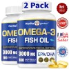 Nuvitagarden 2 Pack Triple Strength Omega 3 Fish Oil 3000