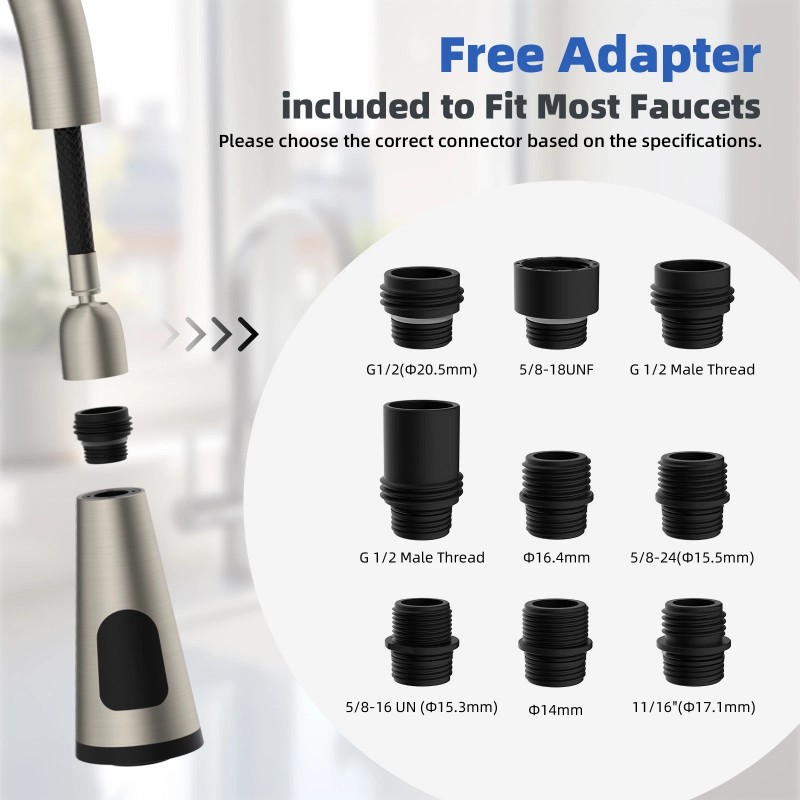 Hibbent Kitchen Faucet Head Replacement Pull Down Kitchen Spray Head