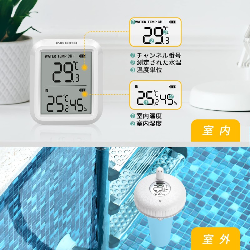 Inkbird Bath Thermometer, Pool Thermometer, Digital Water Thermometer, Floating Water