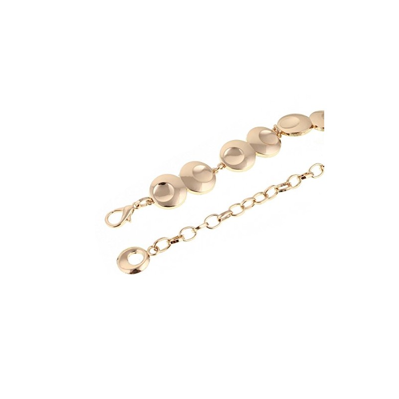 Damara Women Metal Circle Series Hip Waist Chains,Silver