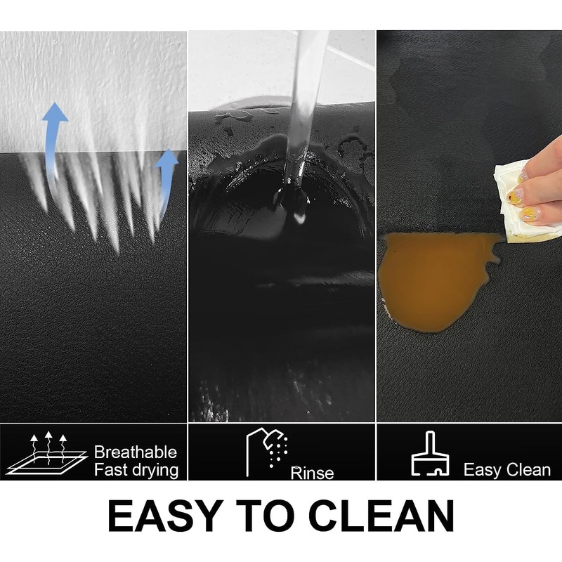 KIPTVO Draining Board Mats, Kitchen Super Absorbent Draining Mat, Folding