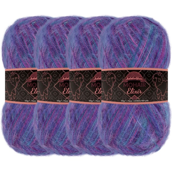 JubileeYarn Mohair Elixir Yarn - Baby Wool Blend - 50g/Skein