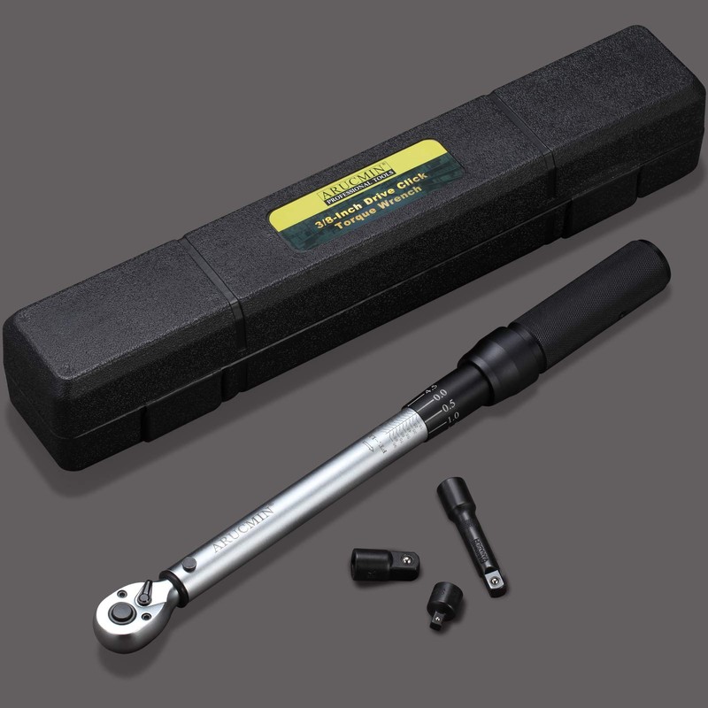 ARUCMIN 3/8-Inch Drive Click Torque Wrench (10-100 ft.-lb./15-135 Nm) Dual-Direction