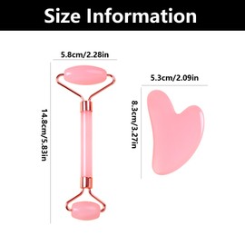 2 PCS Gua Sha Tool, Face Rollers for Women, Guasha Tool Face, Gua Sha Set, for Women, Body Muscle Relaxing, Improve Eye Puffiness, Skin Care Gift(Pink)