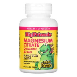 Citrato De Magnesio Niños 50mg Bigfriends Natural Factors                                                                                             