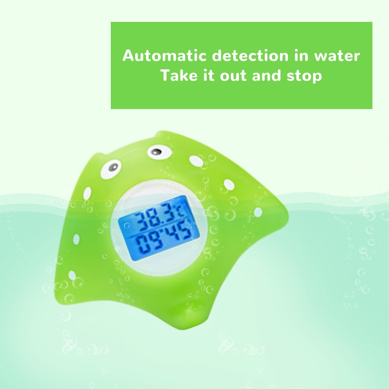 Baby Bath Thermometer Alarm LCD Display Fish Shaped Waterproof 0‑60