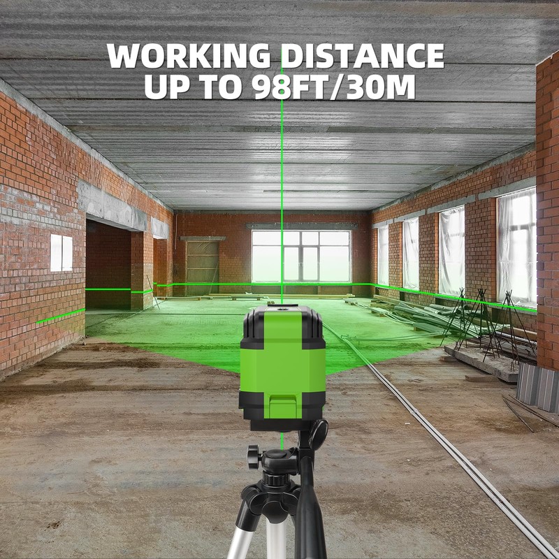 Laser Level with Tripod, HUEPAR 98Ft Self Leveling Laser Level