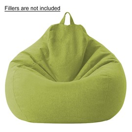 Bean Bag Cover Cotton Linen Cover 100 x 120 cm - Sofa Cover for Bean Bag with Zipper without Filling