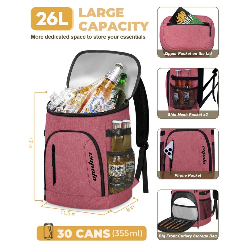 Capolo Cooler Backpack for Men Women Insulated Backpack Cooler Leak