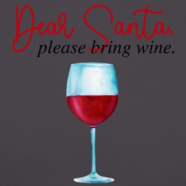 Shirtracer - Apron - Aprons Adult - Dear Santa Please Bring Wine I Christmas Gifts Wine I Wine Lovers Christmas Gifts I Christmas Wine Gift I Gift Idea Wine Lovers I, 3 anthracite