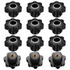 Pack of 12 M8 star screws, thumb screw OD 38
