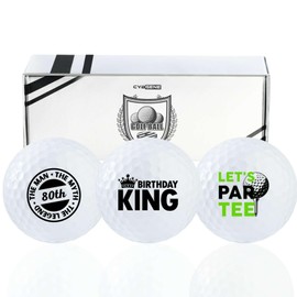 CybGene 80th Birthday Gifts for Men Golfer, Balls Set for Him, Husband, Perfect for Dad, Grandpa, Golf Lovers for Father's Day Birthday Christmas