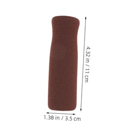 TOVINANNA 5pcs Foam Handle Grips for Elderly Walking Sticks Skid Sponge Replacement for Comfort and Durability for Seniors and Disabled Users Brown