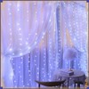 100 LED White Curtain Light for Party/Wedding/Festival/Christmas,Window Blinking String Light
