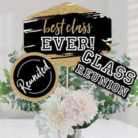 Reunited - School Class Reunion Party Centerpiece Sticks - Table Toppers - Set of 15