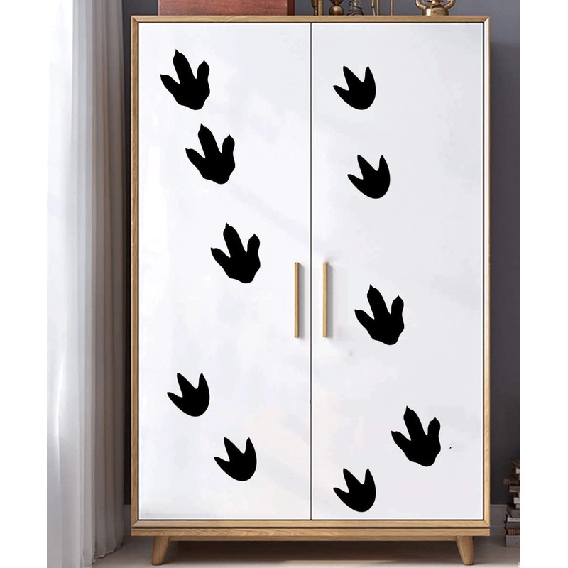 Dinosaur Footprints Stickers 45 pcs Dinosaur Tracks Decals Removable Peel