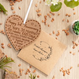 Happy 3rd Anniversary Gift for Couples 3rd Wedding Anniversary Gifts for Him Her Engagement Present for Fiance 3 Years Celebration Keepsake for Husband Wife Spouse Boyfriend Girlfriend Partner