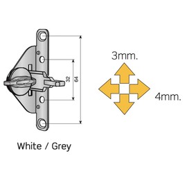 Birsppy 1 pair x Genuine Hafele INDAUX Supra Metal Drawers Side Front Fixing Brackets (Grey)