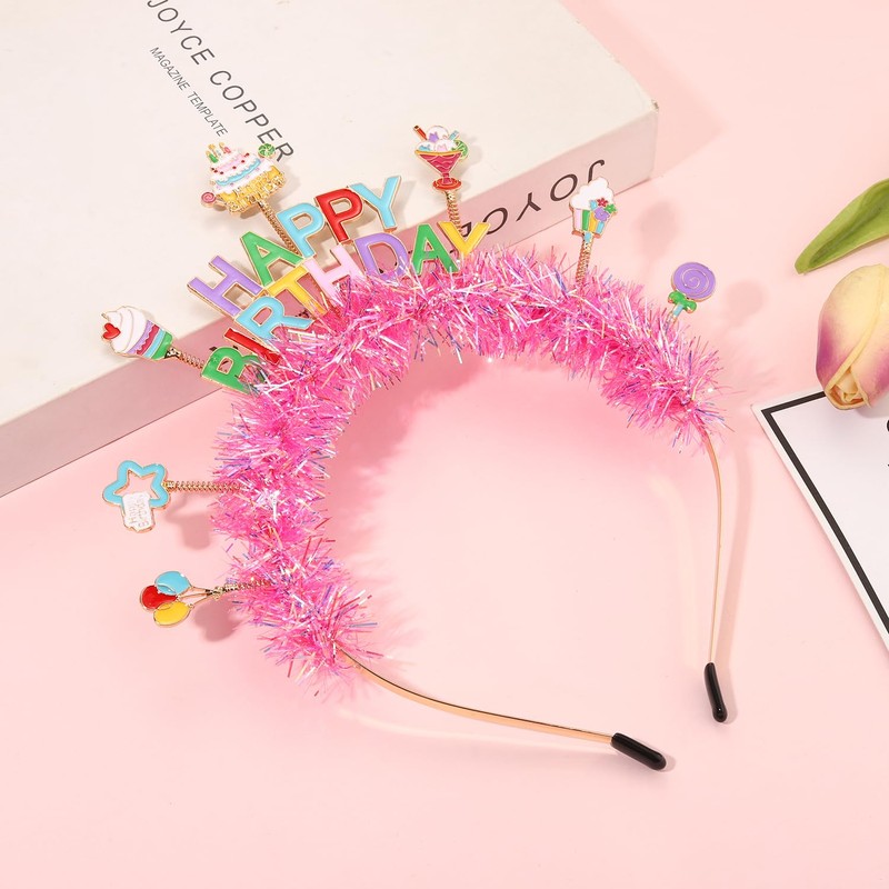 NVENF - Tiara de cumpleaños con corona para mujer, diadema