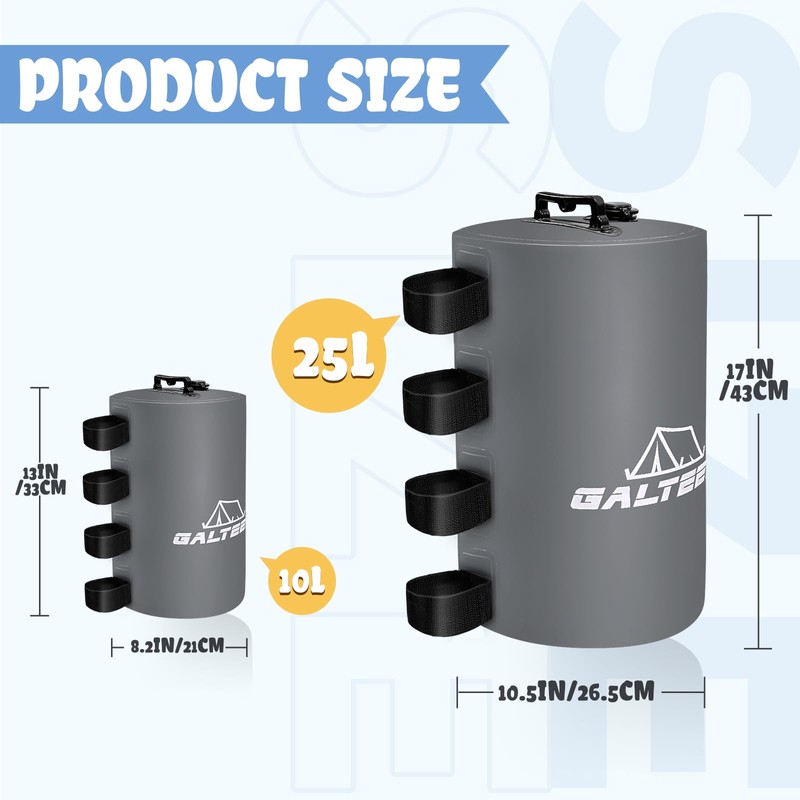 GALTEED Canopy Water Weight Bag,220 LBS Water Tent Weights Set