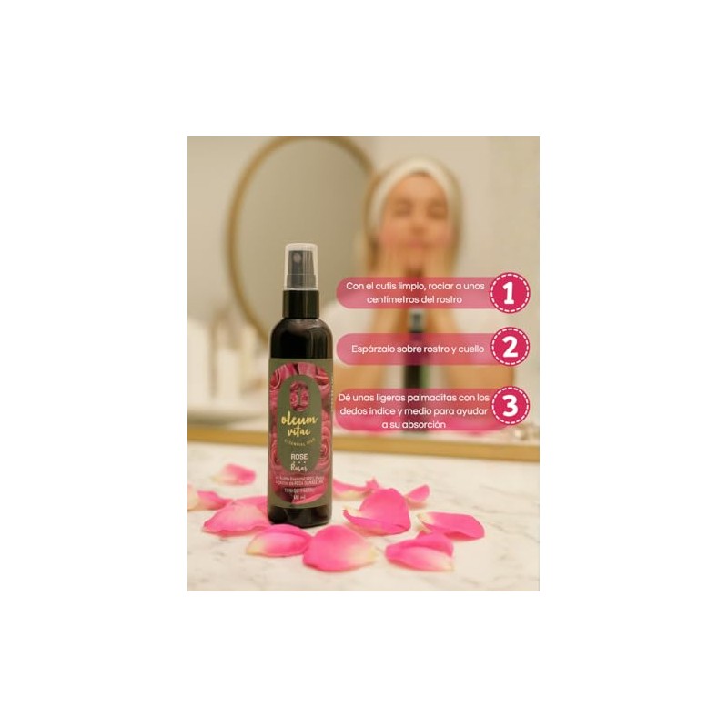 OLEUM VITAE Tonico Facial con Aceite Esencial de Rosa Damascena