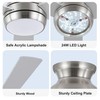 putroad 42 Inch Ceiling Fans with Lights and Remote, Brushed