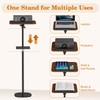 Snughome Floor Book Stand with Removable Tray, Wood Standing Book