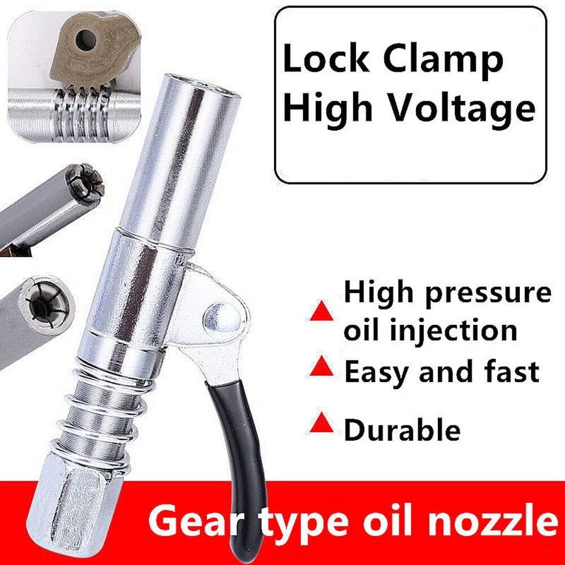 BRAVECOW Grease Gun Coupler Locks Oil Injection Zerk Fittings Original