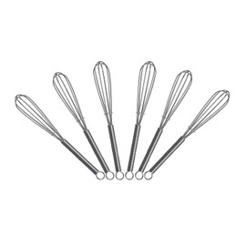 5 inch Mini Wire Whisk 6 Pack - Stainless Steel