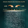 BELLEARLY 16 Inch Large Rainfall Shower Head High Pressure Square