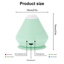 Asfrode Elektrisch Triggerpunkt Drücker, Heizung Triggerpunkte Massagegerät mit Saugnapf Faszienball Massageball für Muskelschmerzen Heiße Kompresse der Rücken Nacken Arme Schulter