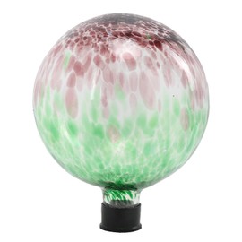 Gazing Ball 10 Inch Glass Reflective Garden Globe Outdoor Gazing Globe Sphere Yard Ornament for Garden Yard Home Outdoor Decoration Gift for Women (Green)