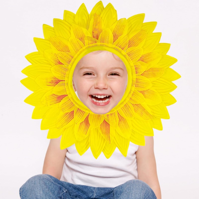 OAOSDH 1 Sunflower Headwear, 1 Pair of Green Leaf Gloves,