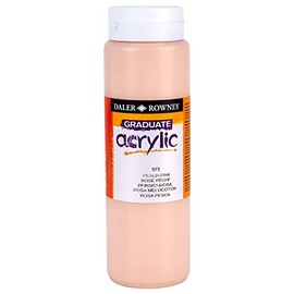 Daler-Rowney Graduate Acrylic Paint, Plastic Bottle, 16.91oz - 500 ml, Peach Pink