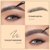 Music Flower eyebrow pencil,Dual-Ended Microfilling Eyebrow Pen, Liquid Eyebrow Pen