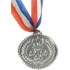 U.S. Toy Olympic Style Plastic Silver Medals, 2" (1776599)