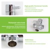 Shower Diverter Valve 3-Way T-Adapter, Solid Brass with Chrome Plating,
