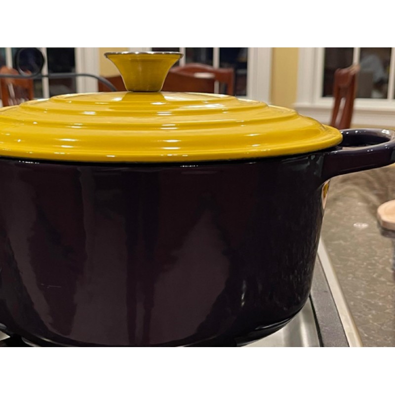Geaux Cook 3 Piece Purple & Gold Enamel Coated Cast