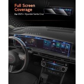 CDEFG For 2025 2026 Hyundai Santa Cruz Screen Protector - 12.3 Inch All-in-One 9H HD Tempered Glass & AC - Santa Cruz (SE, SEL, SEL Activity, XRT, Limited) Touchscreen Accessories