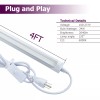 WDG 12 PACK T8 LED Shop Light 4FT 24W 6500K