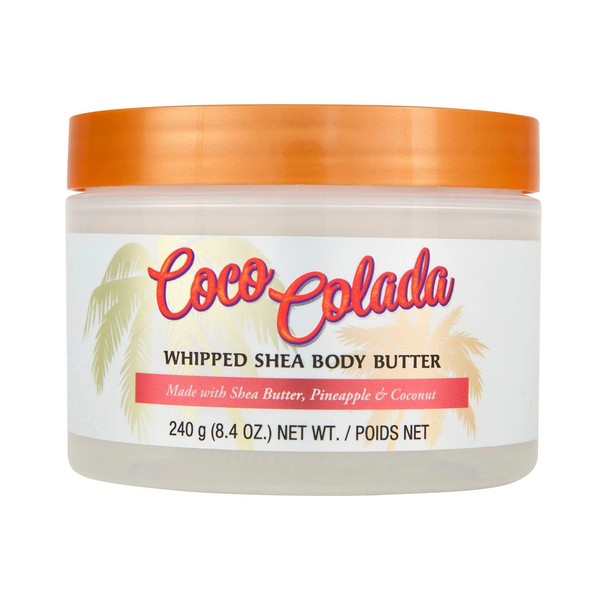 T H Tree Hut Shea Sugar Body Butter, Coco Colada, with Single Fragrance-Free Makeup Remover Cleansing Towelettes
