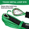 WROUGH 1/4 in x 50 ft Synthetic Winch Rope with