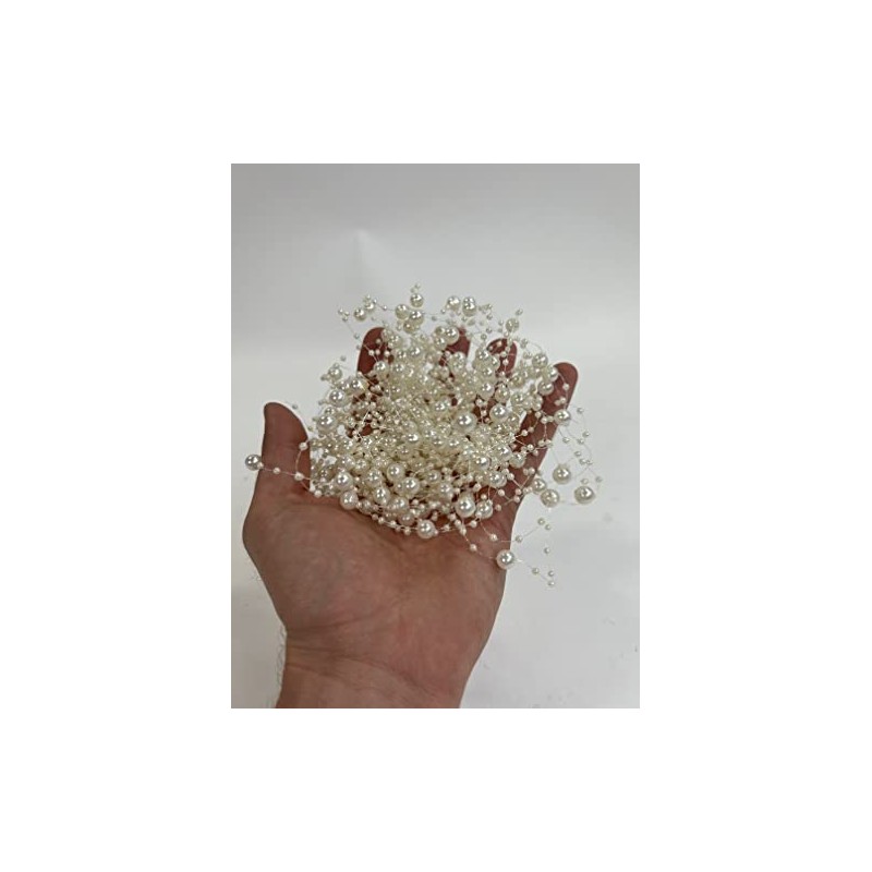 BUSDUGA 2129 Pearl Garland 12 Pieces Decorative Creation (2 Cream)