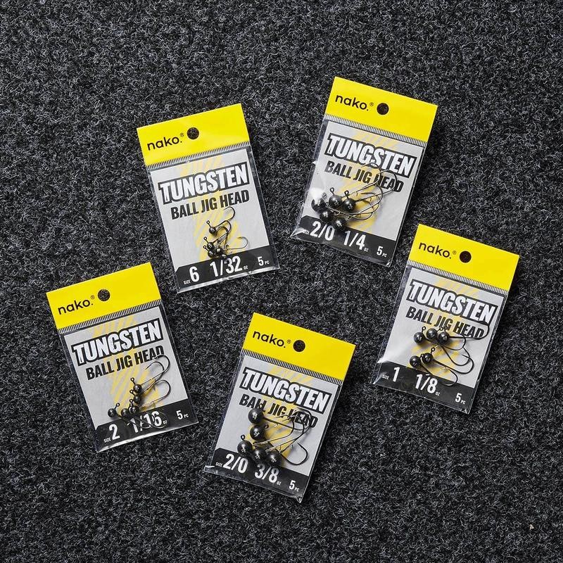NAKO 200% Sensitive Tungsten Ball Jig Heads Damiki Rig Jig